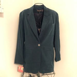 Silk emerald green blazer XS